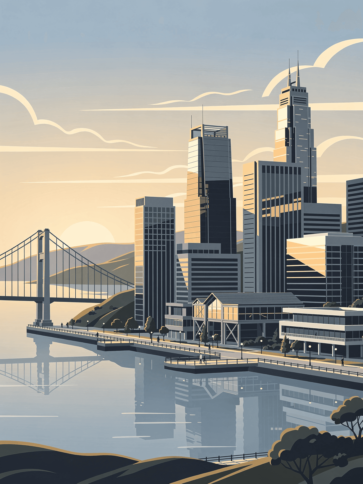 San Francisco skyline illustration
